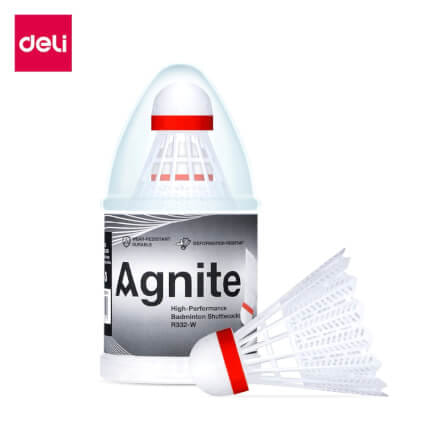 ลูกแบดมินตัน AGNITE ER332-W-WH-01 ไนลอน สีขาว (1 แพ็ค 3 ลูก)_0